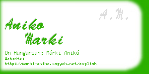 aniko marki business card